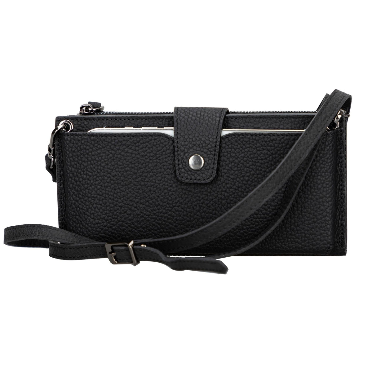Kaycee Leather Women's Cell Phone Wallet with Strap